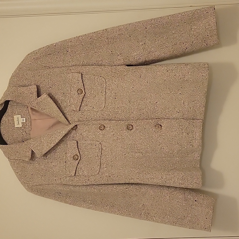 Timeless Neiman Marcus Beige/Brown Tweed Blazer